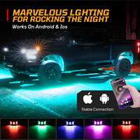 Nuevo diseño LED Rock Light Area Light 9-16V Blanco Ámbar y RGB Luz para ATV UTV RVs Caravanas Motos Off-Road Chasis Campamentos
