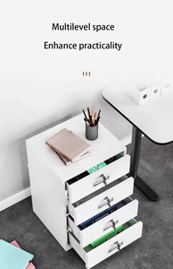 خزانة ملفات مكتبية حديثة بتصميم بسيط ذات 3 أدراج من الفولاذ، تصميم صديق للبيئة وبناء متين، وحدة تخزين لغرفة النوم - Product Image 5