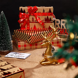 Factory Wholesale <b>Christmas</b> Wrapping Paper with Hot Stamping 43*300 cm Gift Wrap Kraft Paper - Product Image 6