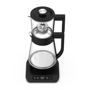 Bouilloire électrique intelligente Hotsy 0.8L+1.8L en verre 220V pour la maison et l'hôtel, avec infuseur à thé turc et support de versement - Product Image 4