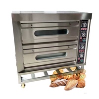 Four à convection commercial à conception innovante, 2 niveaux, 4 plateaux, 220V/380V/50Hz, 13,2KW, four rotatif pour boulangerie