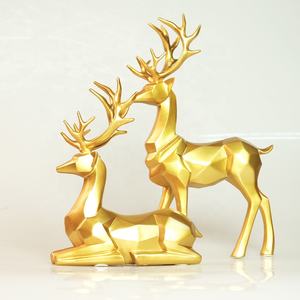 北欧スタイルのモダンな折り紙エルク鹿の装飾リビングルームのギフトの室内装飾 - Product Image 1