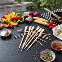 Brochettes à steak en bambou jetables 100% naturelles, longueur 15 cm, plus de 12 pièces, outils de barbecue en plein air, accessoires de camping, accessoires de barbecue