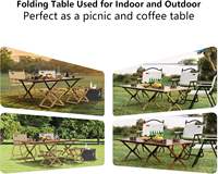 Tables de camping pliantes en acier au carbone léger pour pique-nique et plage, vente en gros