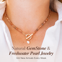 Collier personnalisé à faible MOQ en pierre naturelle plaqué or en acier inoxydable avec perles baroques d'eau douce pour les magasins de détail