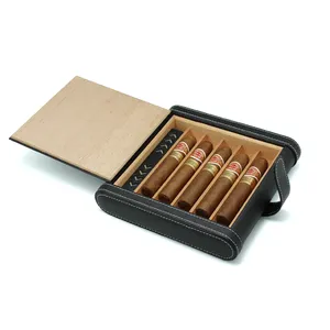 Оптовая продажа, Индивидуальная коробка из испанского кедра de puro с гигрометром, увлажнитель, решение для рабочего стола, новинка, книжка, хьюмидор для сигар