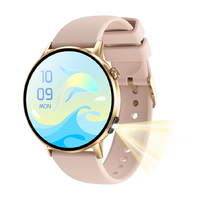 Reloj Inteligente G34 de 1.32 Pulgadas, Redondo, 466x466, SpO2, Frecuencia Cardíaca, Presión Arterial, Sueño, Estrés, IP68, V6.0, Correa H, Aleación de Zinc, Linterna UV, 200 mAh, Música