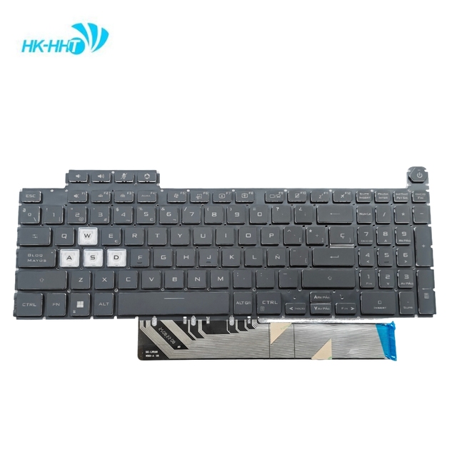 HK-HHT Spanish version colorful or red backlight suitable for ASUS fx517zm laptop spare parts