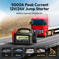 Yesper P2 yüksek güç 5000A tepe akımı ile 122500mAh derin döngüsü lifepo4 pil 12V 24V araba marş atlama kamyon için
