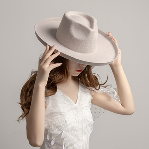 100% len cảm thấy Mũ Fedora rộng vành cảm thấy mũ - Product Image 4
