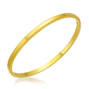 Simple Fashion Jewelry 18k Gold Plated Blank Hoop <b>Bangles</b> <b>Bracelets</b> - Product Image 3