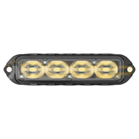 Feux de signalisation d'urgence à LED haute luminosité 12V 24V, feux stroboscopiques à LED pour montage en surface de voiture, feux stroboscopiques à LED pour calandre, SAE R65 CE IP67