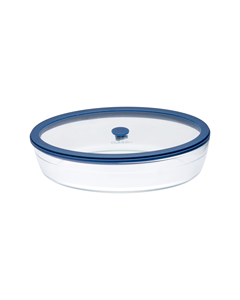 Modern Design Round High Borosilicate Glass Baking Dish Set with Glass Lid Microwavable & Dishwasher Safe Large Capacity - Product Image 2
