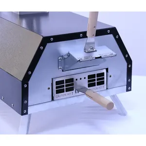 Four à pizza portable en acier inoxydable de <span class=keywords><strong>13</strong></span> pouces au gaz <span class=keywords><strong>propane</strong></span> et au bois pour un usage domestique en plein air - Product Image 5