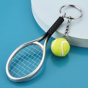 Mini Tennis Racket Keychain Personalized Tennis Racket <b>Keyring</b> for Women <b>Men</b>, Unique Sports Souvenir - Product Image 3