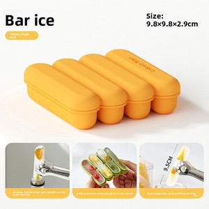Bpa Free Food Grade 4 Cavity Silicone Ice <b>Cube</b> Tray Soup <b>Box</b> Baby Food Freezer Tray <b>With</b> <b>Lid</b> Silicone Food <b>Storage</b> Container - Product Image 5