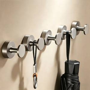 Gancio appendiabiti singolo da parete indipendente, rotondo, cromato, in rame, di lusso, ad alta capacità di carico, per <span class=keywords><strong>ingresso</strong></span> e ripostiglio - Product Image 3