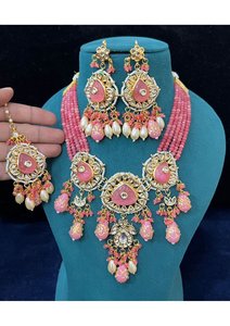 Conjunto de Joyería Nupcial Tradicional Kundan para Mujer, Collar de Perlas de Varias Hebras con Pendientes a Juego, para Bodas Indias y Fiestas - Product Image 4