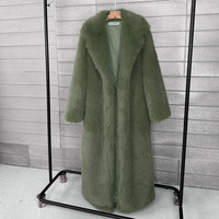 Damen-Langer Wintermantel aus Nerzimitat mit Anzugkragen – Extra Warm für Damen
