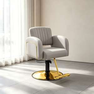 Sillón de Barbería Plegable de Cuero Moderno con Bomba Hidráulica Grande para Salón de Belleza - Product Image 1