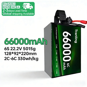 ราคาโรงงาน แบตเตอรี่ลิเธียมโพลิเมอร์ความหนาแน่นสูง 330Wh/Kg 66000mAh 6S สำหรับโดรนอุตสาหกรรม รับน้ำหนักได้ 500 กก. สำหรับขนส่งสินค้าอุตสาหกรรม - Product Image 2