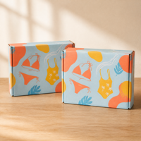 Boîte d'expédition plate en carton mince personnalisée avec fermeture magnétique et pelliculage mat pour cartes postales, photos et emballages cadeaux