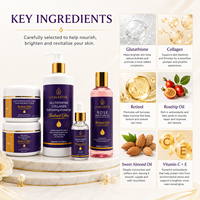 Gamme de Soins Éclaircissants Bio à Marque Blanche pour Peaux Foncées avec L-glutathion, Collagène, Crème Visage, Sérum et Huile – Ensemble Complet