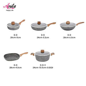 Olla de Cocina de Aluminio Prensado de Alta Calidad con Revestimiento Antiadherente de Granito, Juego de Utensilios de Cocina - Product Image 2