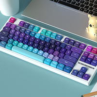 Blue Charm Keycap MOA Height PBT 5-side Dye Sublimation 120Keys Keycap Set Hot Sale for Ins/facebook/tiktok/shopee