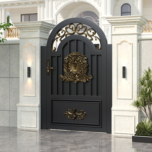 Porte en verre moderne à double battant en alliage <span class=keywords><strong>d</strong></span>'aluminium pour cour, villa, <span class=keywords><strong>entrée</strong></span> de jardin, petite, sur mesure, étanche, à ouverture latérale - Product Image 6