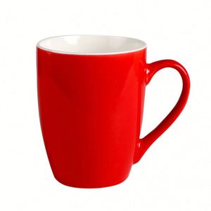 Hot Sale 350 ML Red Design Your Own Logo Drinking Coffee Cup Cheap Bulk <b>Plain</b> Ceramic <b>Mugs</b> With Pictures - Product Image 1