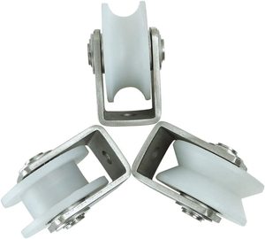 2 chiếc bánh xe hình chữ U, khung thép không gỉ 201 và con lăn cửa trượt máy công nghiệp và bánh xe hạng nặng - Product Image 4