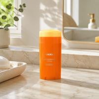 Bouteille en plastique 15ml 30ml 50ml 75ml Emballage de stick déodorant Couleur personnalisée Orange Tube déodorant
