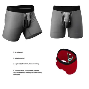 Men's Cool Scrotal Underwear Ice Silk Underpants Penis Testis Separation  Shorts