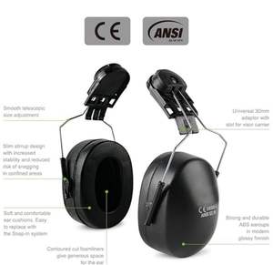 Protection auditive cache-oreilles SNR 30dB/NRR 27dB réduction du <span class=keywords><strong>bruit</strong></span> cache-oreilles pour bandeau/<span class=keywords><strong>casque</strong></span> - Product Image 4