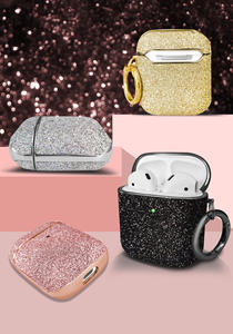 <span class=keywords><strong>Coque</strong></span> dure en diamant à paillettes électrolytiques de luxe antichoc pour <span class=keywords><strong>Airpods</strong></span> - Product Image 3