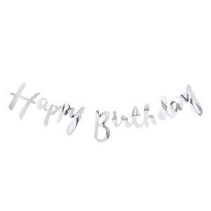 Decoración de Fiesta: Arco Plateado de un Solo Color 'Party Love' de 4M, 6 Piezas, Duradero y Elegante, Pancarta Impresa con Troquelado para Cumpleaños - Product Image 2