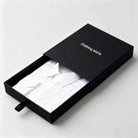 Boîte cadeau luxe avec tiroir coulissant personnalisé pour t-shirt et vêtements, emballage cadeau en carton
