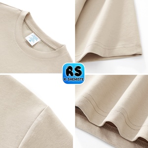 Maglietta Casual da uomo e donna a maniche corte in cotone 100% fresca elastica spalla destra 230g modello solido stesso stile di 'maestro' - Product Image 4