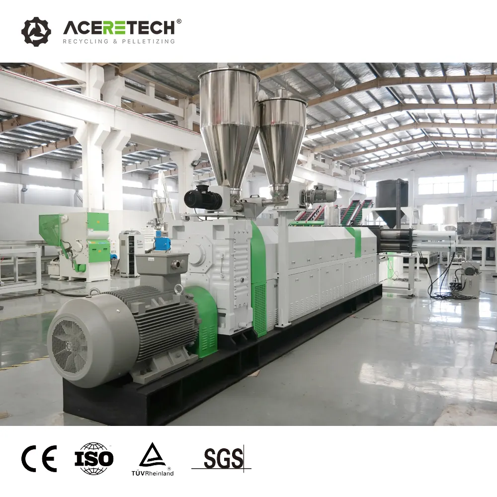 ASE Single Screw Extruder PP/PE regrinds plastic recycling granulating machine