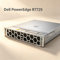 Serveur Dell R7725 2U Slim Rack, machine informatique puissante avec capacité de traitement élevée et stockage extensible