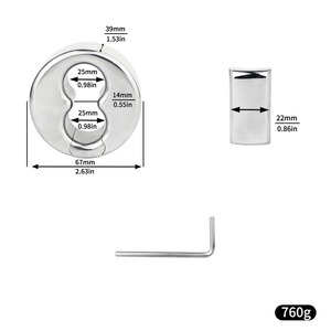 FRRK Scrotum Weight Training Penis Cock <b>Rings</b> Delay Ejaculation Male Sex Toys Pendant Ball Stretcher Restraint Heavy Duty - Product Image 3