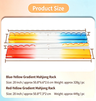 Supports de Mahjong en Acrylique Transparent Dégradé, Supports de Règle de Mahjong à Bord Festonné pour Mahjong Américain NMJL, Accessoires de Jeu