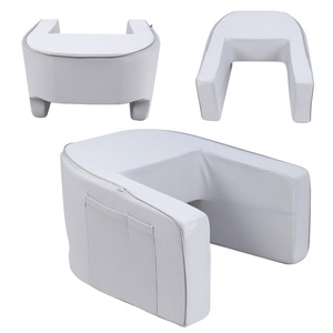 U <b>Shape</b> Reading <b>Pillow</b> Light Gray Cotton Ergonomic Support For Leisure Office Outdoor Use - Product Image 1