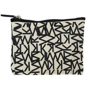 Neceser de algodón con logotipo personalizado, bolsa blanca ligera para maquillaje, con cremallera - Product Image 1