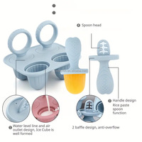 Moule à glaçons pour bébé en silicone sans BPA avec quatre jouets de dentition assortis, plateau antiadhésif et résistant au congélateur pour futures mamans et nounous