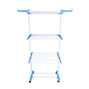 Multifunctionalmetal quần áo khô giá Khăn giá di chuyển mạnh mẽ mạ kẽm sắt chống gỉ có thể gập lại làm khô giá cho ban công - Product Image 4