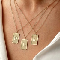 Collar con Colgante de Letra Personalizado, Collar con Letra Grabada, Regalo de San Valentín o Cumpleaños para tu Pareja