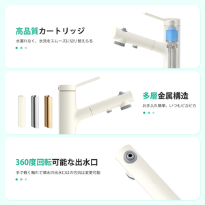 Grifo de Lavabo de Baño de Lujo con Monomando Extraíble de Acero Inoxidable 304 para Agua Fría y Caliente a Buen Precio - Product Image 4
