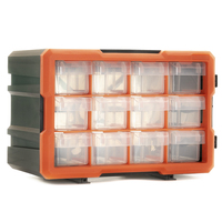 Petite boîte à outils en plastique matériel artisanat armoire de rangement boîte à tiroirs compartiment ensemble stockage modulaire 12 tiroirs pièces organisateur